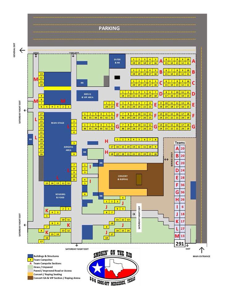 NEW 2018 Campsite Layout 2018 Smokin' on the Rio Campsite Layout